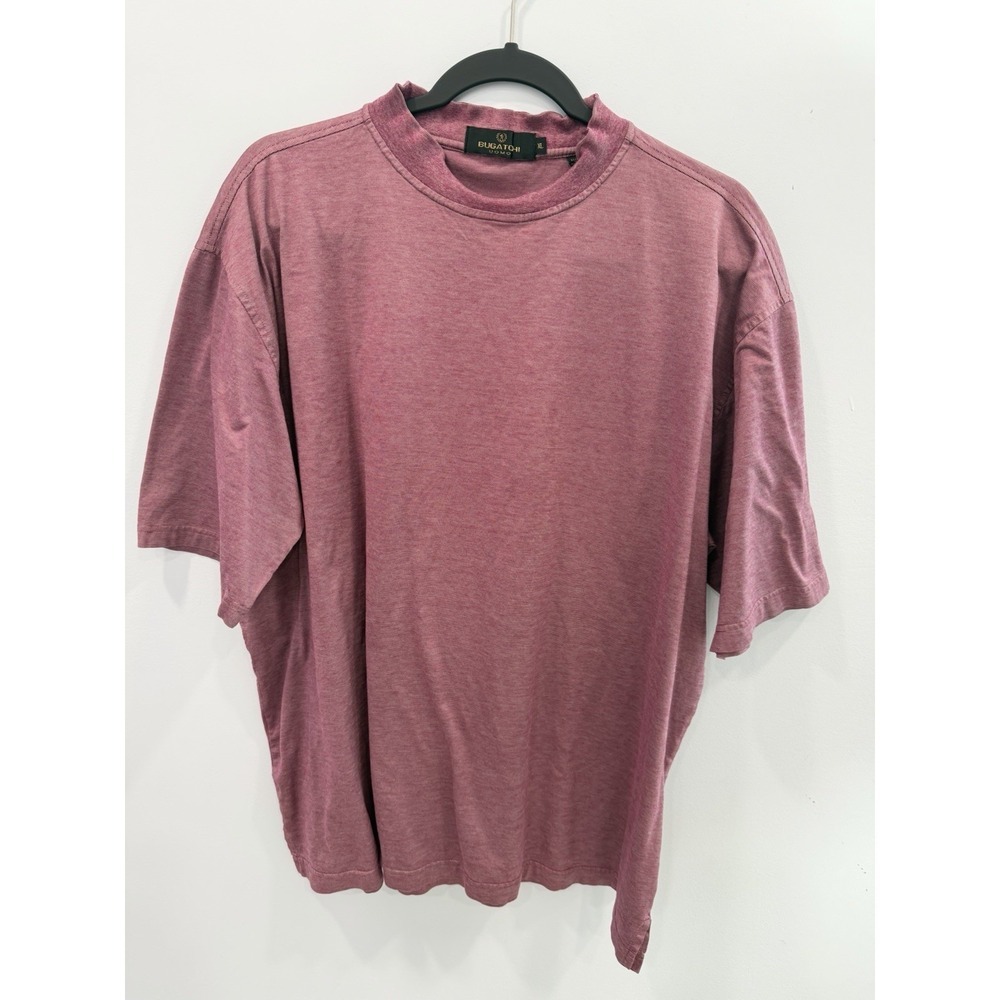 Bugatchi Umo Men's XL 100% Egyptian Cotton Crew Neck T-Shirt Burgundy